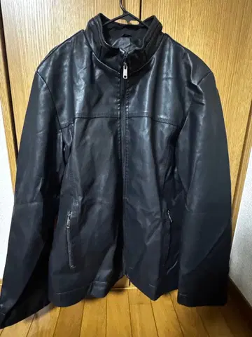 블랙 가죽 자켓 XL