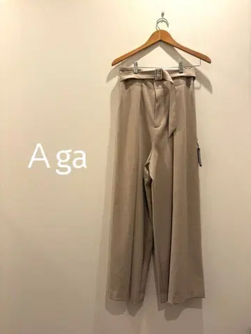 새상품 Aga SCOT CLUB 와이드 팬츠 벨트 포함 핑크 베이지