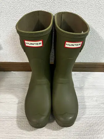 HUNTER 헌터 레인부츠 카키 그린