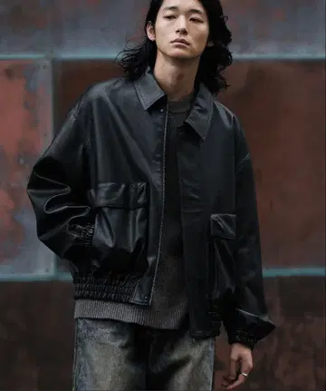 wym lidnm ARTIFICIAL GRAIN SHORT BLOUSON