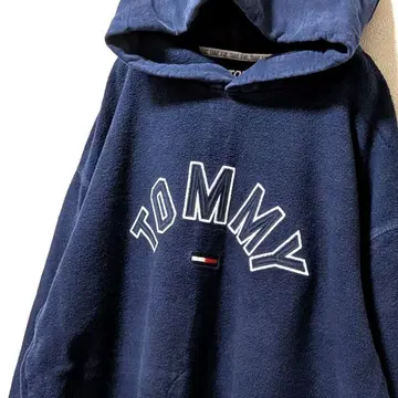 타미힐피거 로고 자수 플리스 후드티 네이비 네이비 컬러 L 구제 의류