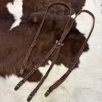 레귤러 구제 의류! 천연 가죽 소가죽 뜨개질 디자인 서스펜더