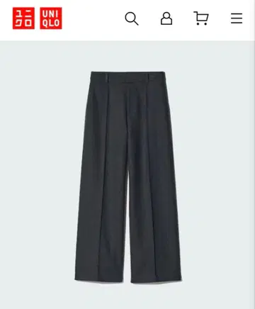 [ 새상품 ] 유니클로 브러쉬드 저지 와이드 팬츠 다크 그레이