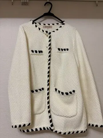 Apuweiser-riche 노카라 자켓 사이즈 2 아이보리