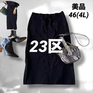 23구 비스코스 스트레치 타이트 스커트 블랙 4L 빅 사이즈