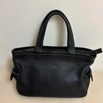 Kitamura 블랙 가죽 토트백