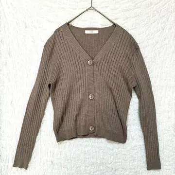 [ fifth ] 리브 가디건 브라운 M