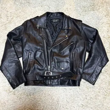 EEZAN 이이잔 천연 가죽 더블 라이더스 자켓 퀼팅 40 L