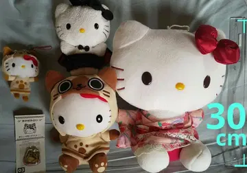 헬로키티 봉제 인형 4개 (유카타 아이루 2종 할로윈) + 메탈 스트랩