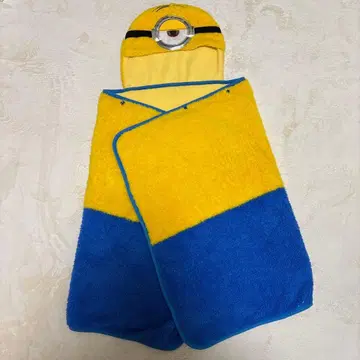 미니언 후드 부착 담요 유니버셜 USJ 판초