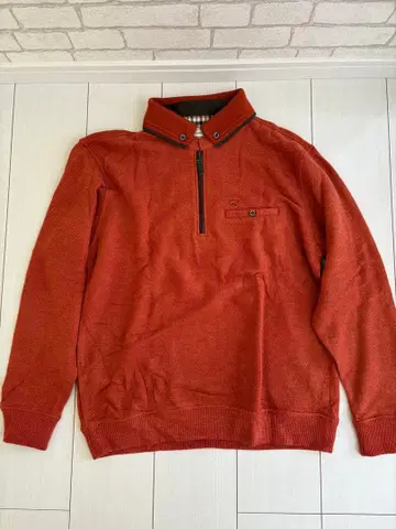 Golden Bear 오렌지 하프 지퍼 트레이닝복 구제 의류 빈티지