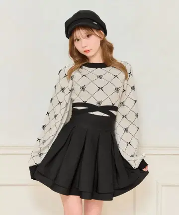 apres jour 백리본 니트탑