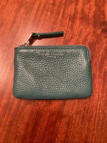 GRAZIE CHIARA 그린 가죽 코인 케이스