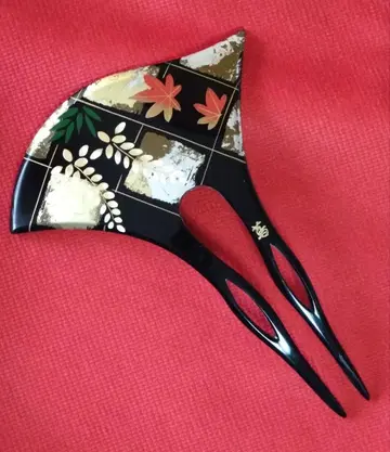 마키에 비녀 단풍