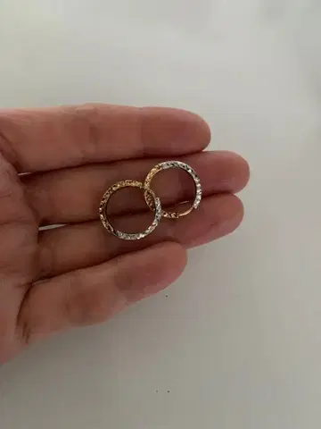 10금 투톤 귀걸이