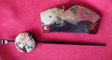 칠기 칠보 칠보 비녀와 빗 세트