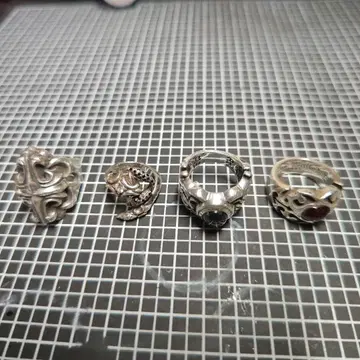 실버 925 반지 세트 4점