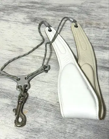 화이트 가죽 색소폰 스트랩 B.Air