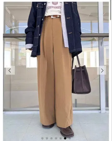 미라 오웬 드라이 터치 2턱 와이드 팬츠