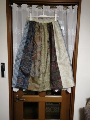 기모노 리메이크 스커트 (오시마 명주 리메이크)