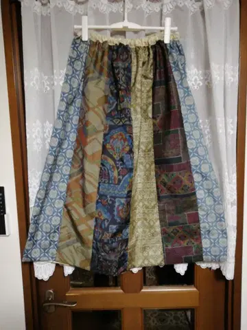 기모노 리메이크 스커트 (오시마 명주 리메이크)