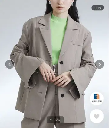 [ UNITED TOKYO ] 오버레이 슬릿 자켓 [ 새상품급 ]