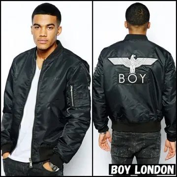 BOY LONDON 블랙 MA-1 플라이트 자켓