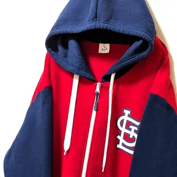 MLB 세인트루이스 카디널스 로고 풀 집업 후드티 레드 XL 구제 의류