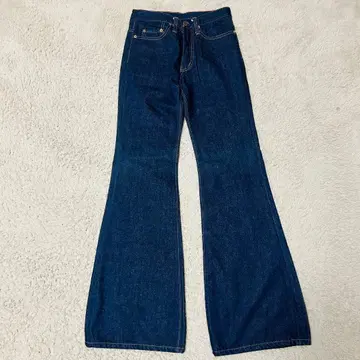 모독 일본산 빈티지 빅 벨 데님 플레어 히피 70s