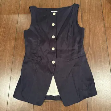 KUM 네이비 슬리브리스 베스트 S