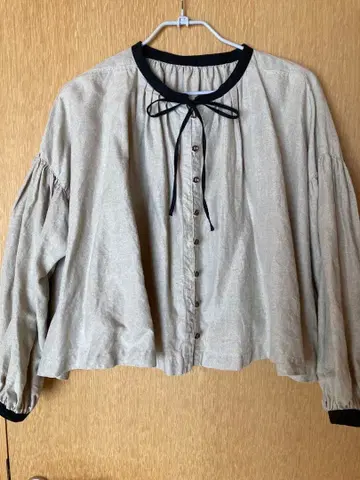 네스트로브 nest Robe 린넨 숏 스모크 블라우스