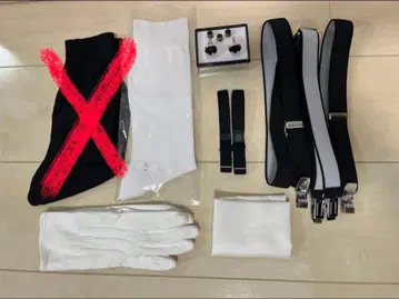 [ 새상품급 ] 신랑 턱시도 셔츠 잡화 7종 세트