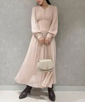 SNIDEL 허리 리브 원피스