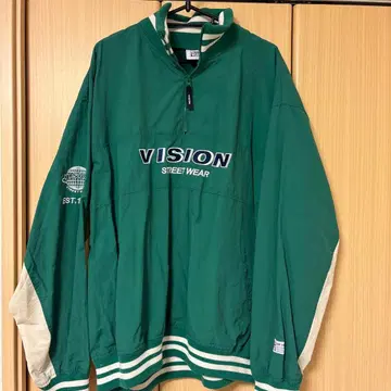 VISION STREET WEAR 그린 나일론 자켓 L