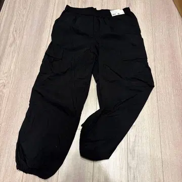여성용 블랙 이지 카고 팬츠 XL