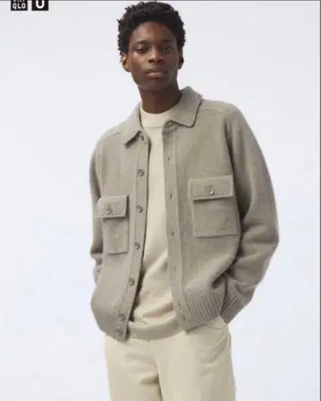 [ UNIQLO U ] 24aw 라무 니트 자켓 M 그린