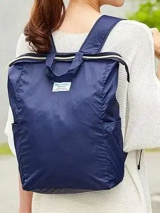 새상품 mm 손바닥 사이즈로 접히는 백팩 네이비 (쇼핑백, 데이백)