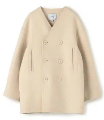 HYKE 하이크 더블 페이스 피 코트 아이보리 울