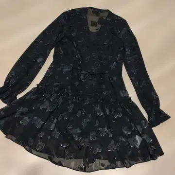 ALLSAINTS 블랙 플라워 프린트 원피스