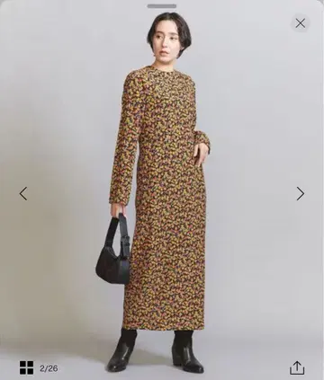 뷰티앤유스 레이온 플라워 프린트 원피스