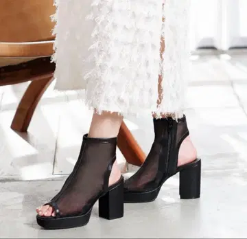 통굽 메쉬 부츠 샌들