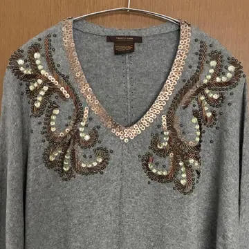 비즈 자수 V넥 니트 원피스 TORRAZZO DONNA