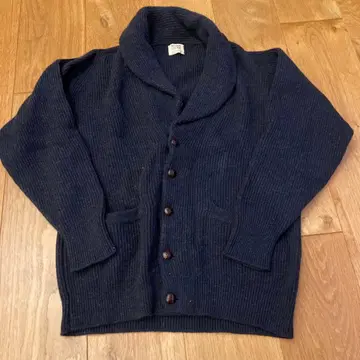 [ 새상품급 ] 윌리엄 로키 숄카라 가디건 38 네이비