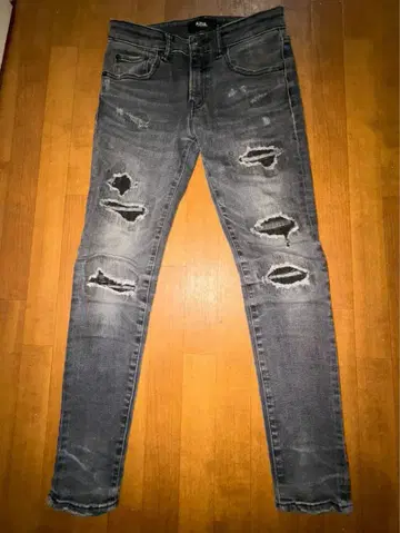 AZUL 데미지 가공 스키니 데님 S