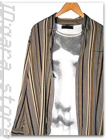 개성 넘치는! 미레이 컬러 스트라이프 올 패턴 big 셔츠