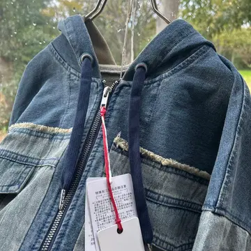 mililopiulu 케미컬 데님 후드티 VINTAGE BLUE