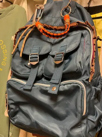 속추 파랑 나일론 럭색 백팩