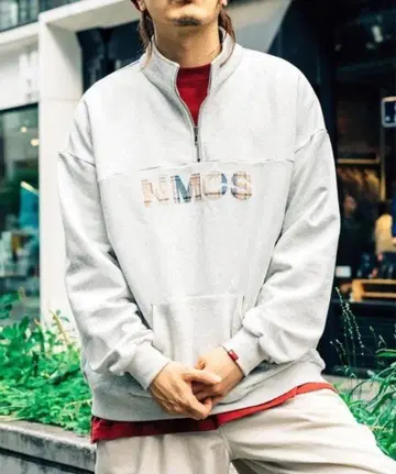 새상품 나인 마이크로폰즈 하프 지퍼 맨투맨 XL 정가 16500엔