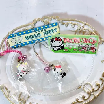 헬로키티 나가노 한정판 목장 한정판 소 스트랩