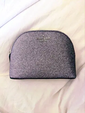 [ 미사용 ] 라일락 컬러 라메 파우치 케이트 스페이드